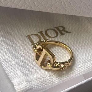 Dior Gold Monogram Ring